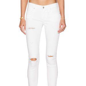 NWT AGOLDE Colette Crop Skinny Ankle White Jeans